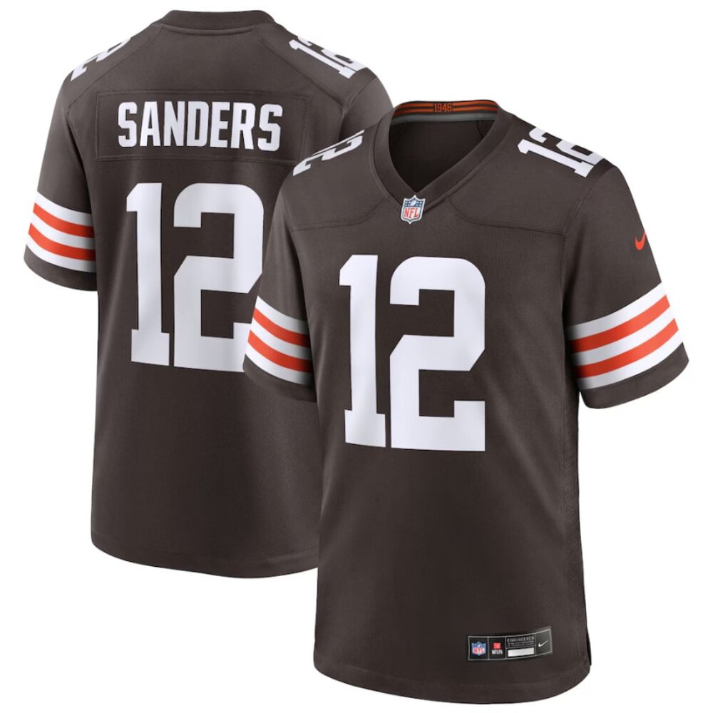 Men's Cleveland Browns Shedeur Sanders Brown 2025 Stitching Jersey